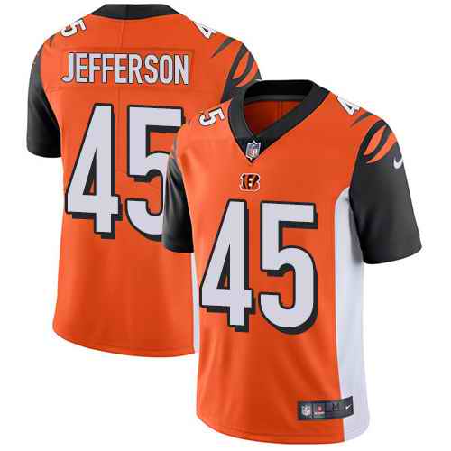 Nike Men & Women & Youth Bengals 45 Malik Jefferson Orange NFL Vapor Untouchable Limited Jersey,We sell and wholesale Nike Men & Women & Youth Bengals 45 Malik Jefferson Orange NFL Vapor Untouchable Limited Jersey on line form chian!